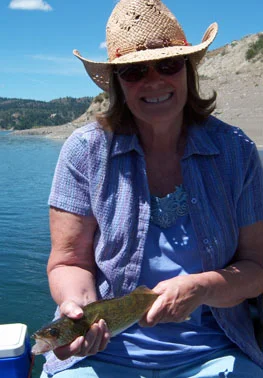 Donna's first walleye!