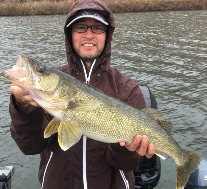 Patrick S caught this 7.5 pound walleye measuring 28 inches on October 9th during the Spokane Walleye Club Fish Day at Texas Rapids on the Snake River.