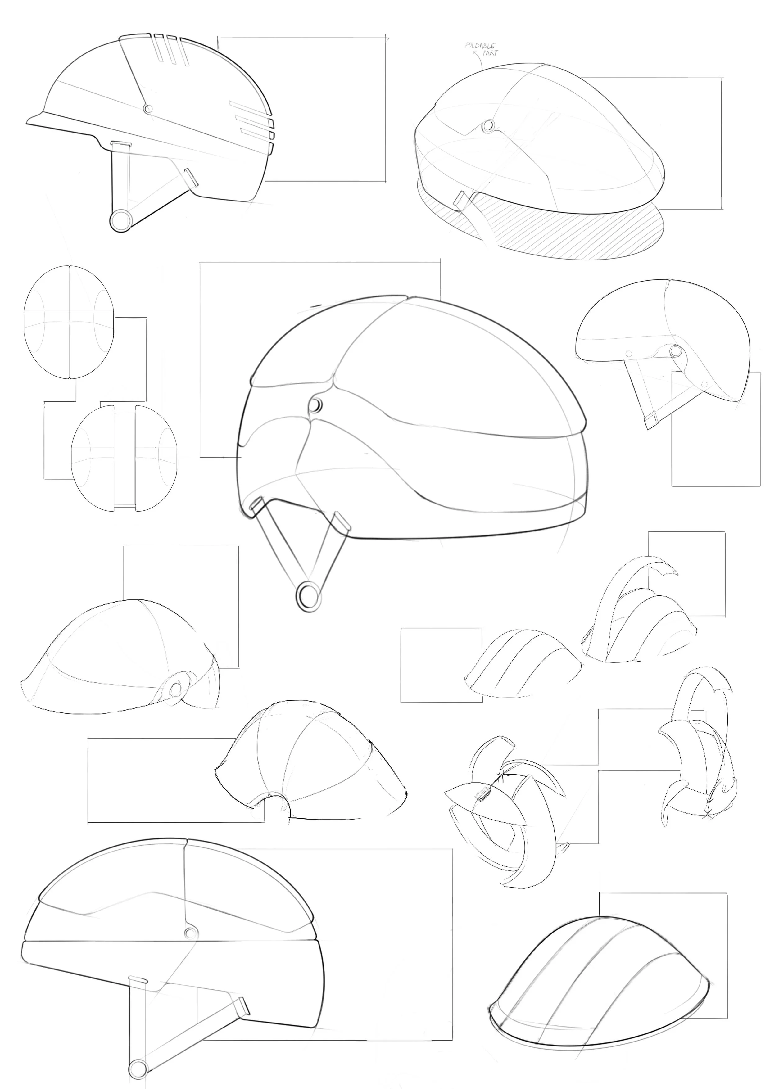 Sketches of a few initial concepts and forms.