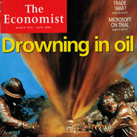  1999 cover story in The Economist predicts a drop from $10/oil to $5/oil 