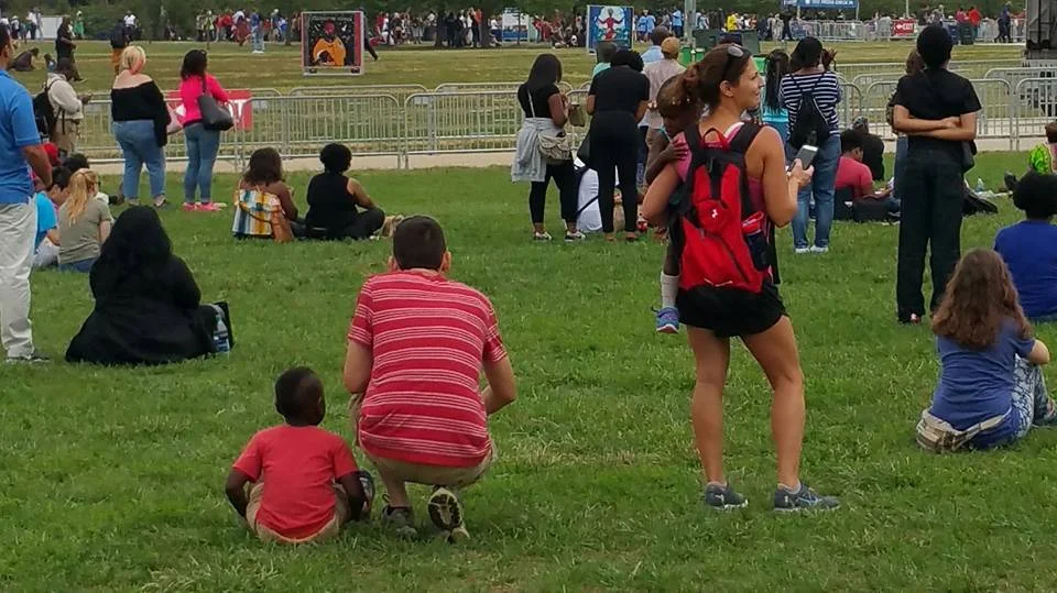 Parents brought their children to see the dedication events.