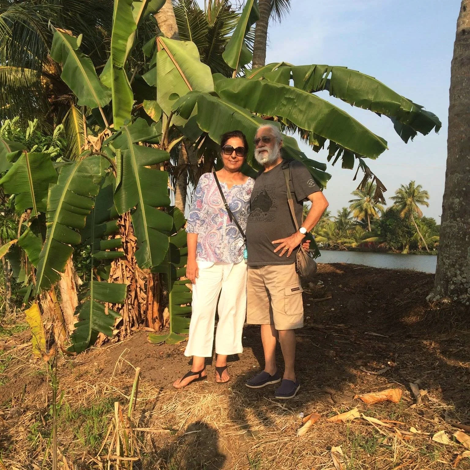 Suksham and Davinder enjoying themselves in Allepey, Kerala