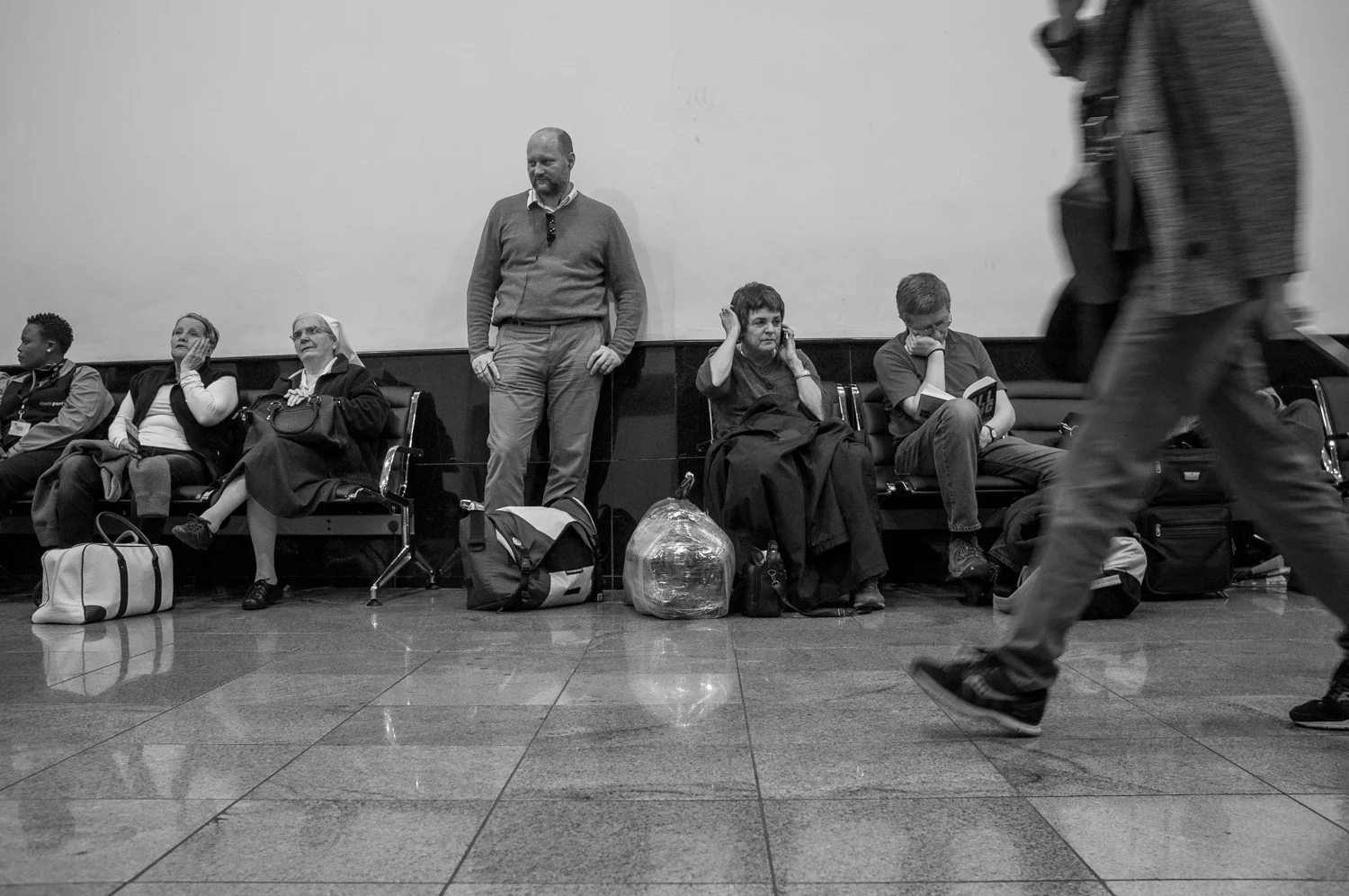 Waiting to board in Johannesburg