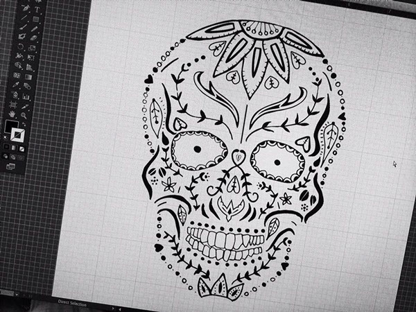 Working it into a vector drawing. 