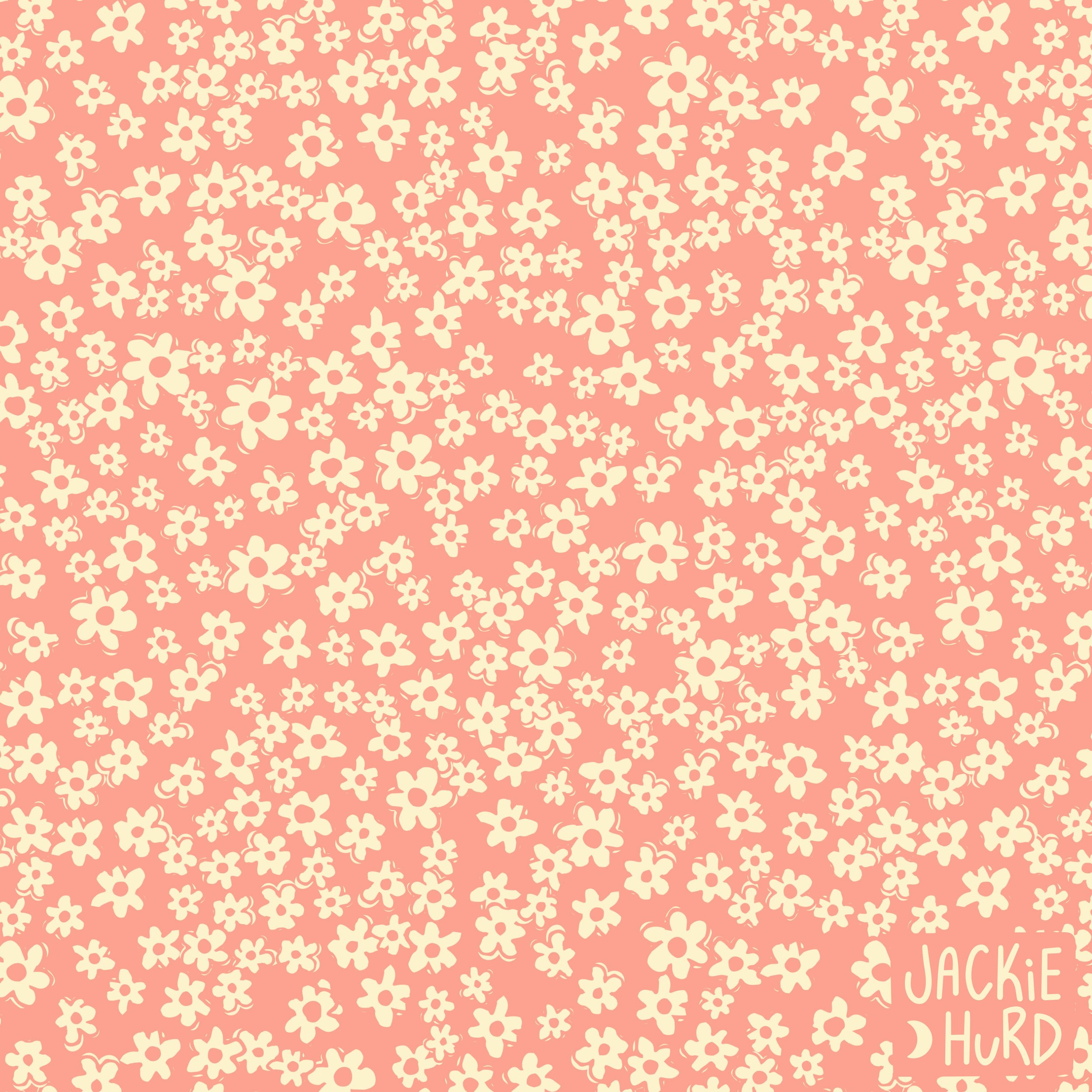Tiny Floral, Peachy Pink