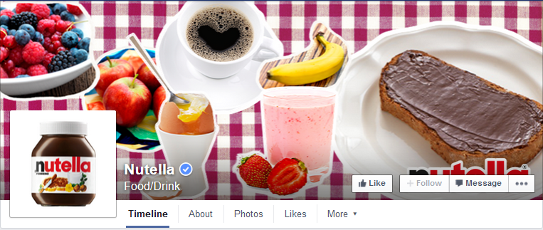 Figure 6: Nutella Facebook Main Page (facebook.com, 2015c)