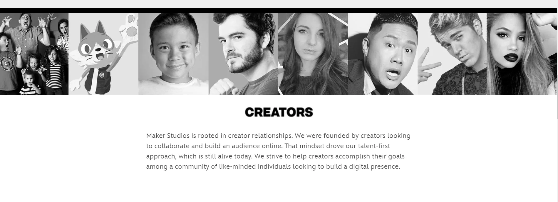 MCN: Maker Studio Creators (Source: Maker Studio, 2016)