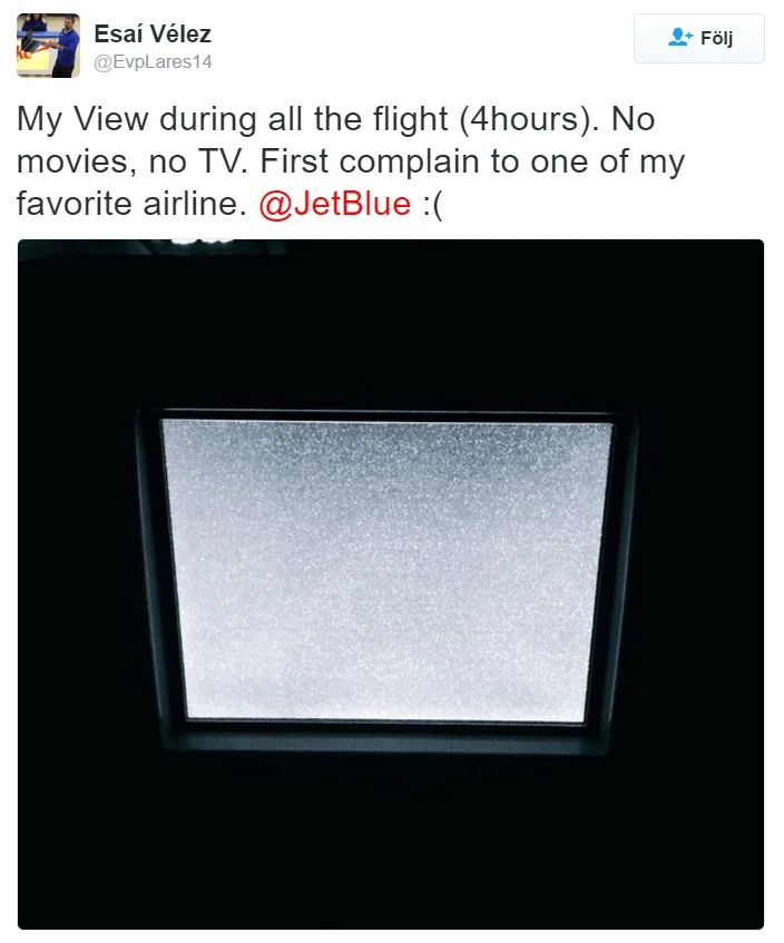 Image SEQ Figure \* ARABIC 1 . Twitter complaint about JetBlue (Vélez, 2015)