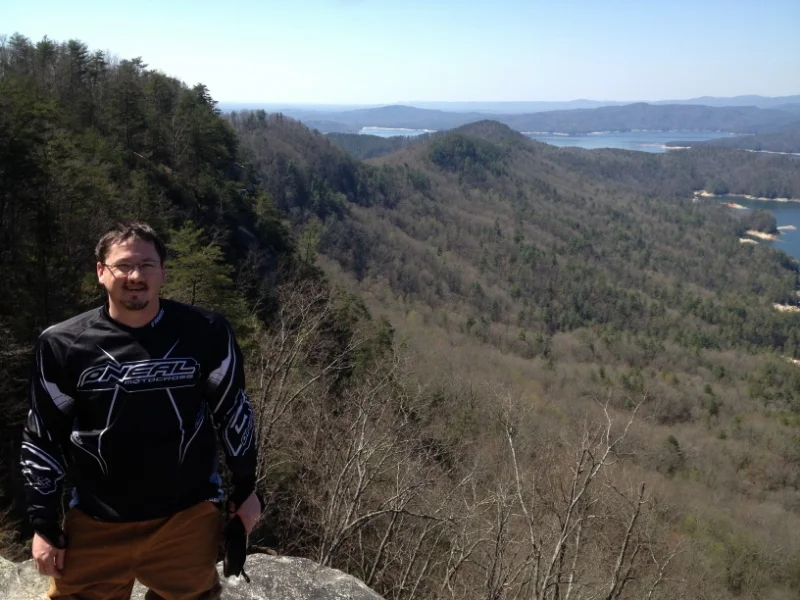 Lake Jocassee on my first dual sport ride.
