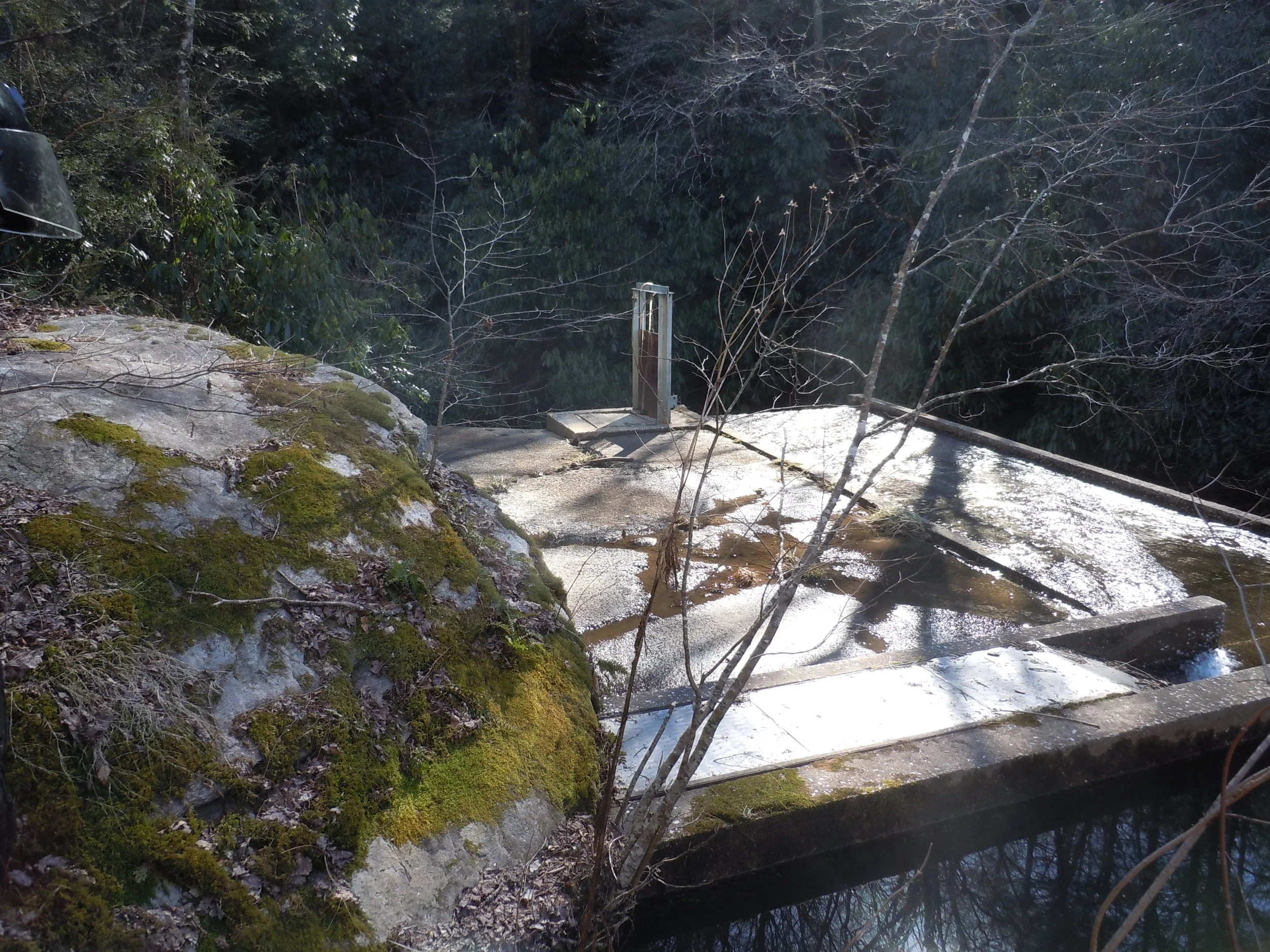 An old mill race in the hills