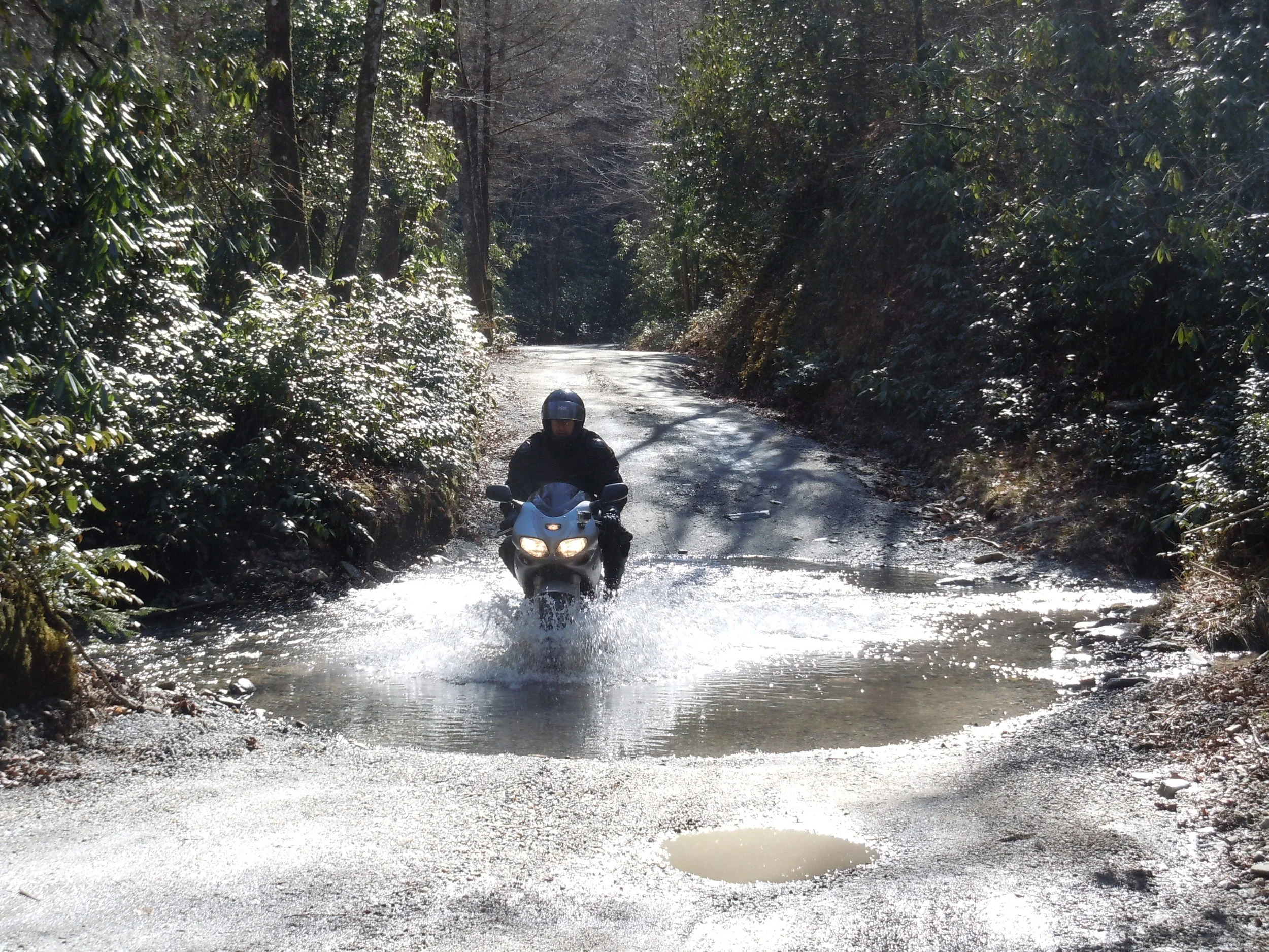 Suzuki SV650 Water Crossing