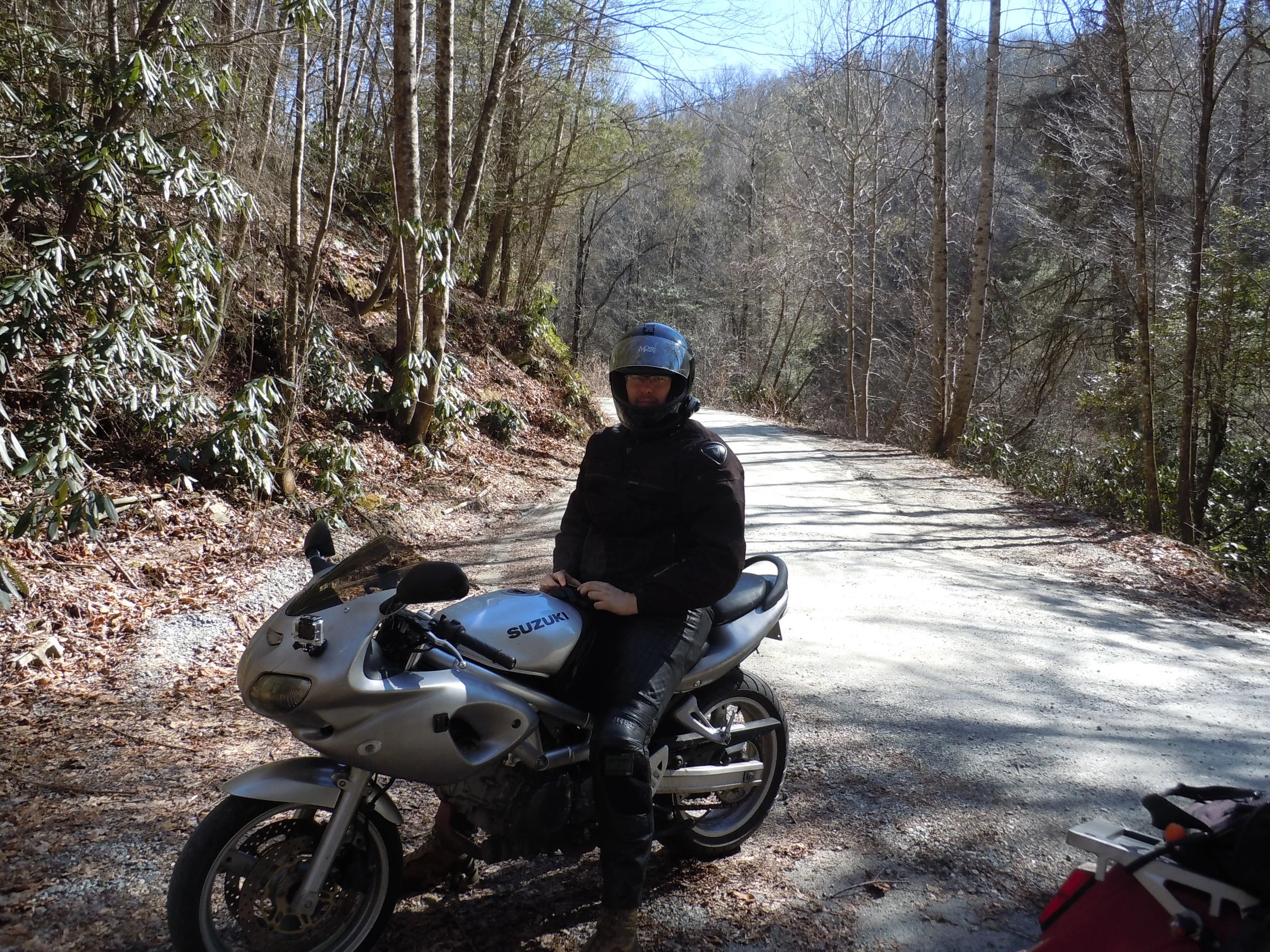 Andrew on his SV650