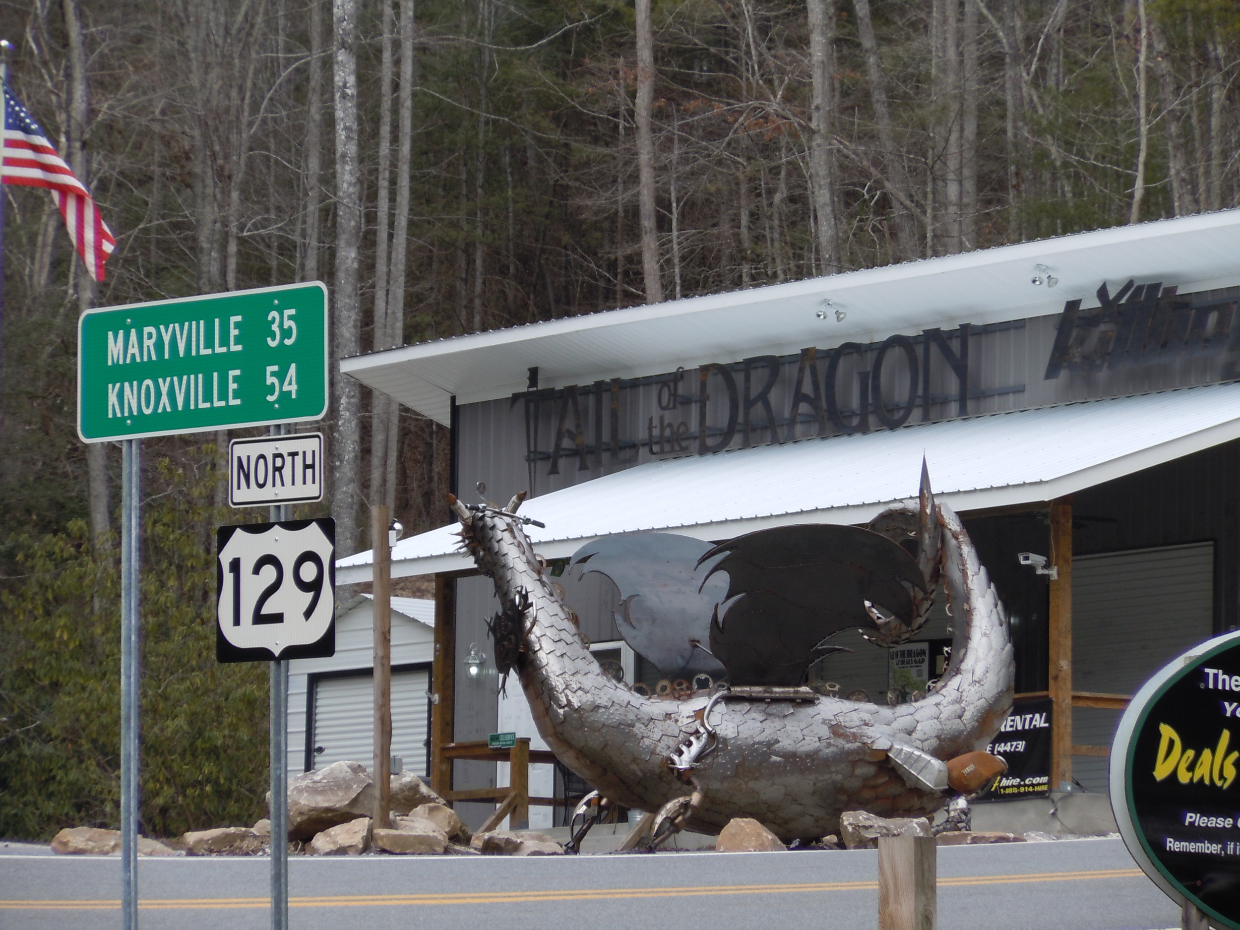 The new metal dragon sculpture.