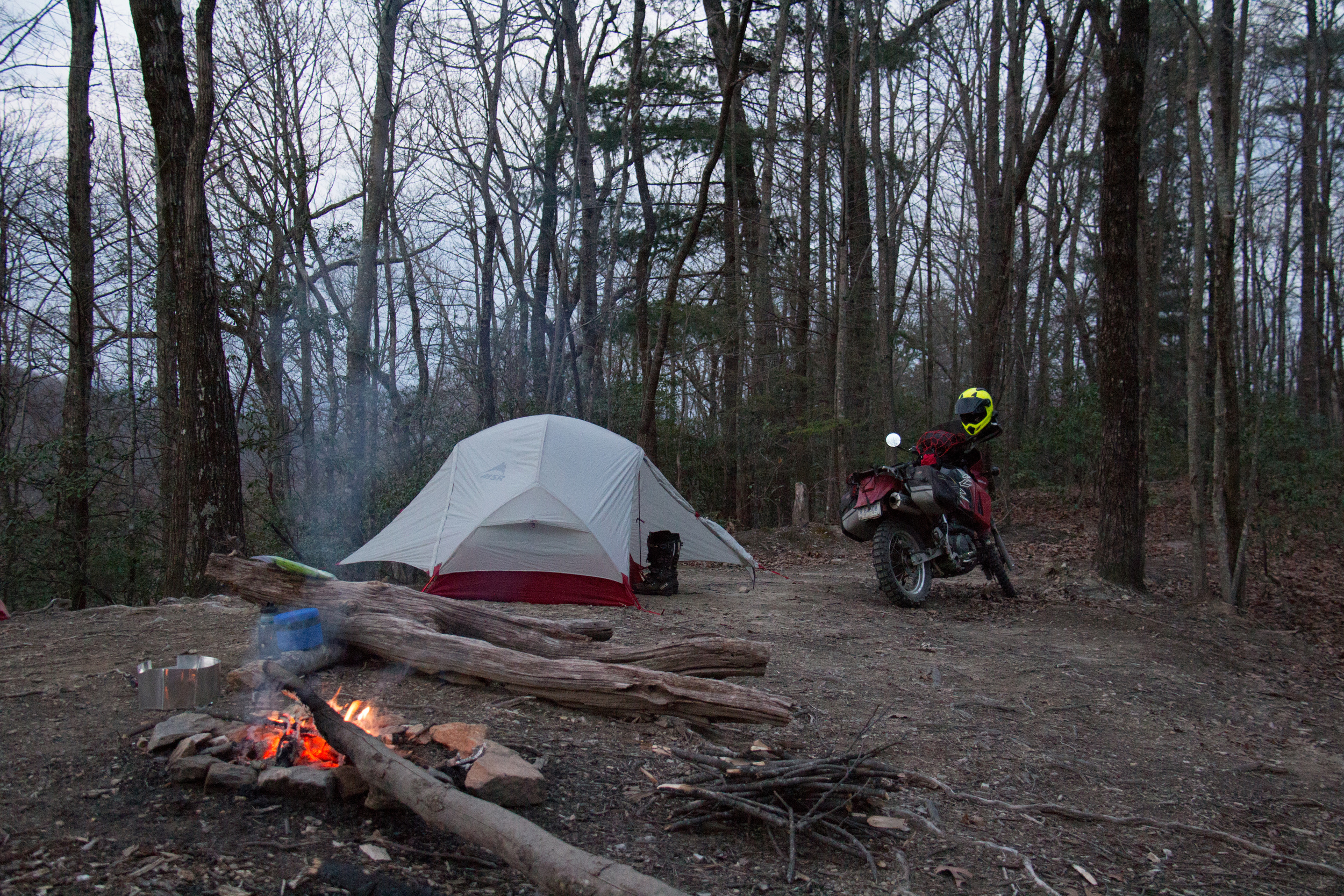 Motocamping in the Blue Ridge Mountains