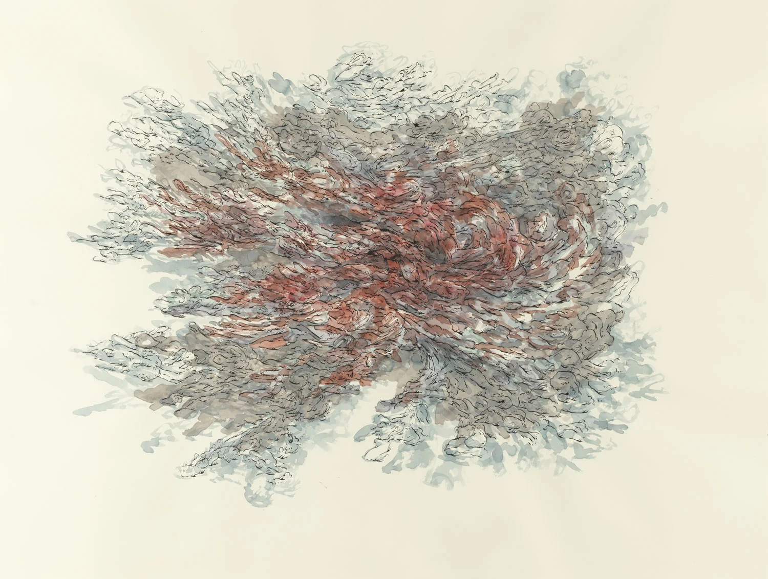 Make Me Mine, 2010 nk and watercolor on paper 30 x 44 inches (76.2 x 111.8 cm)