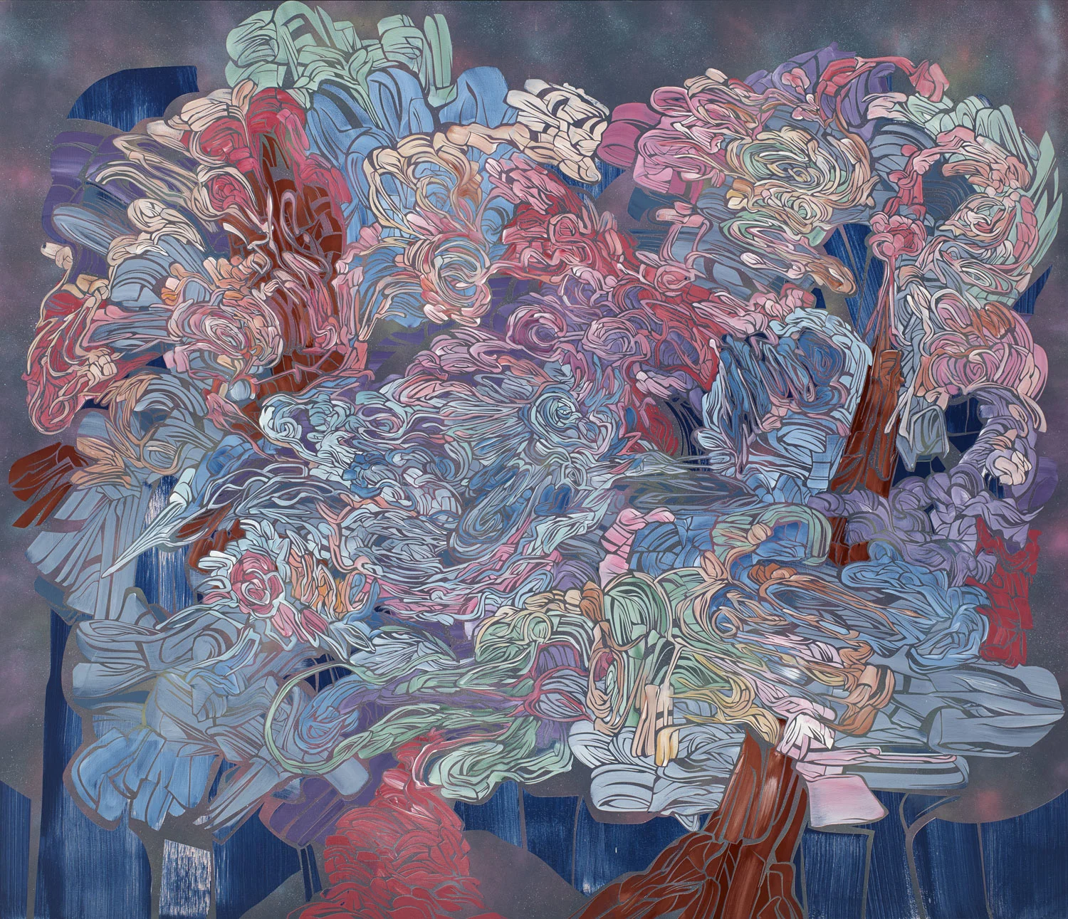 The Endless Island, 2013 Acrylic and latex on wood panel 72 x 84 inches (182.9 x 213.4 cm)