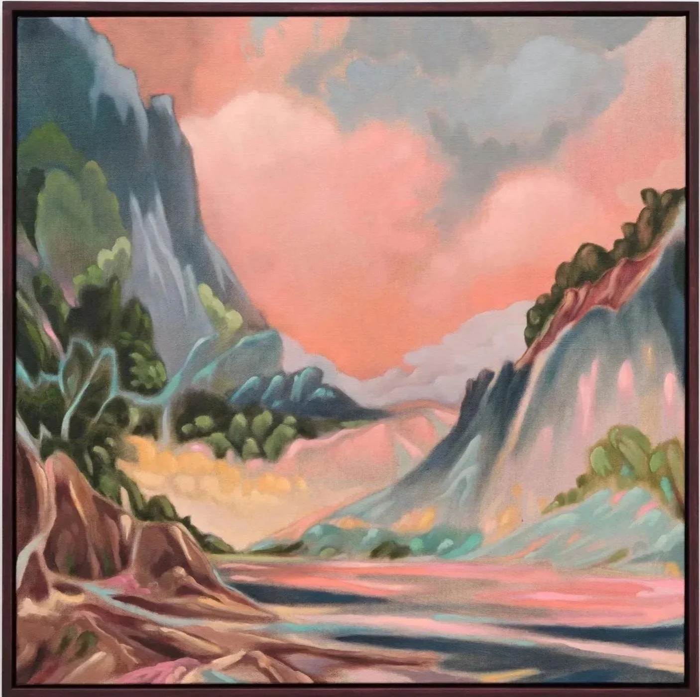 Where the Sky Forgot to End, 2025
Oil on linen - 36" x 36" (91 x 91cm)