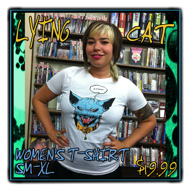 Lying Cat Shirt Women white.jpg