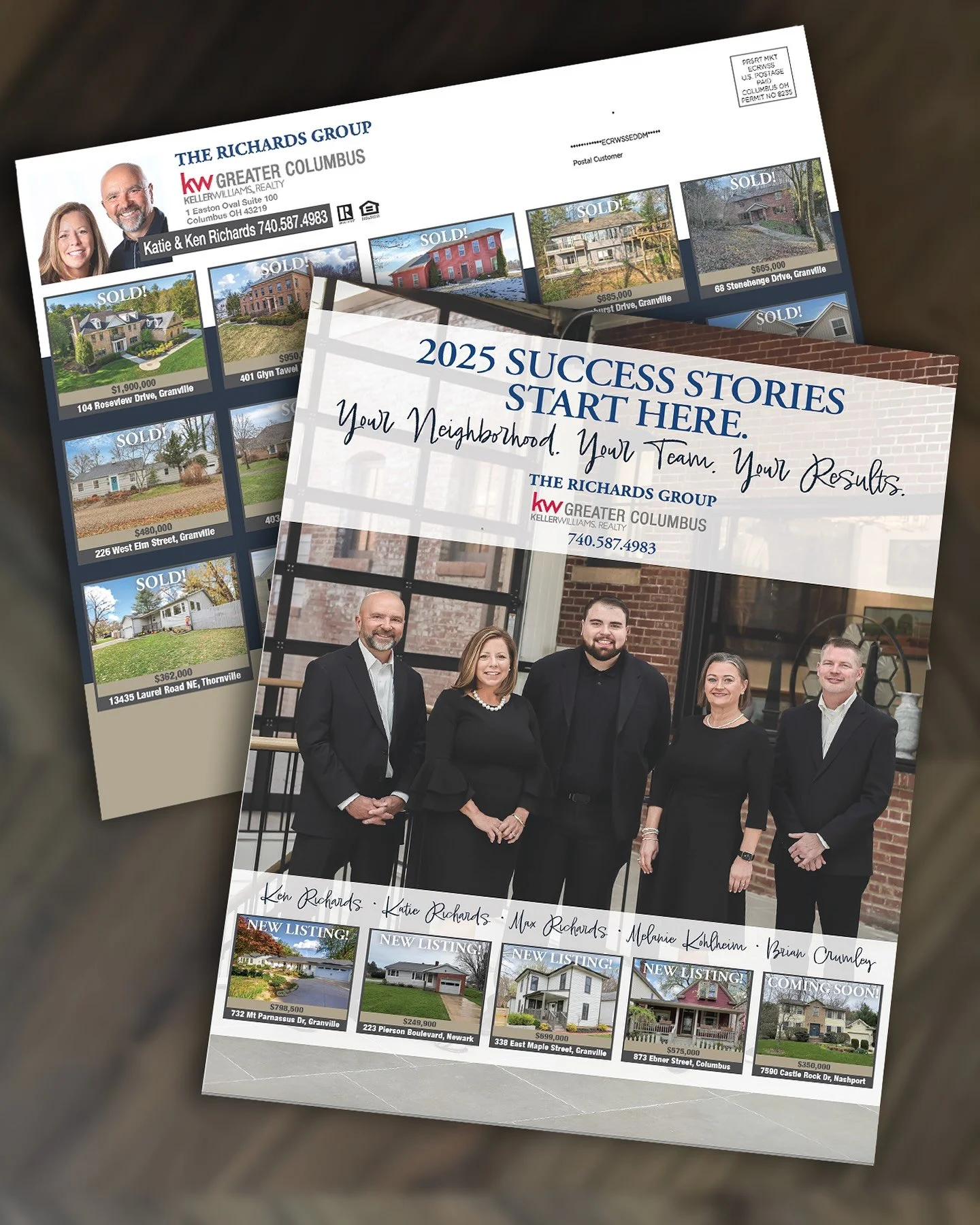 This gorgeous mailer for @katierichardsrealtor and her team dropped at the end of last month. I&rsquo;m so honored to have clients that I have worked with for years as their focus changes, as their businesses grow.