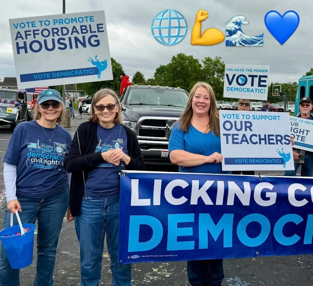 Love seeing designs being put in action - tshirts, signage&hellip;good humans doing amazing work! @lickingcountydems