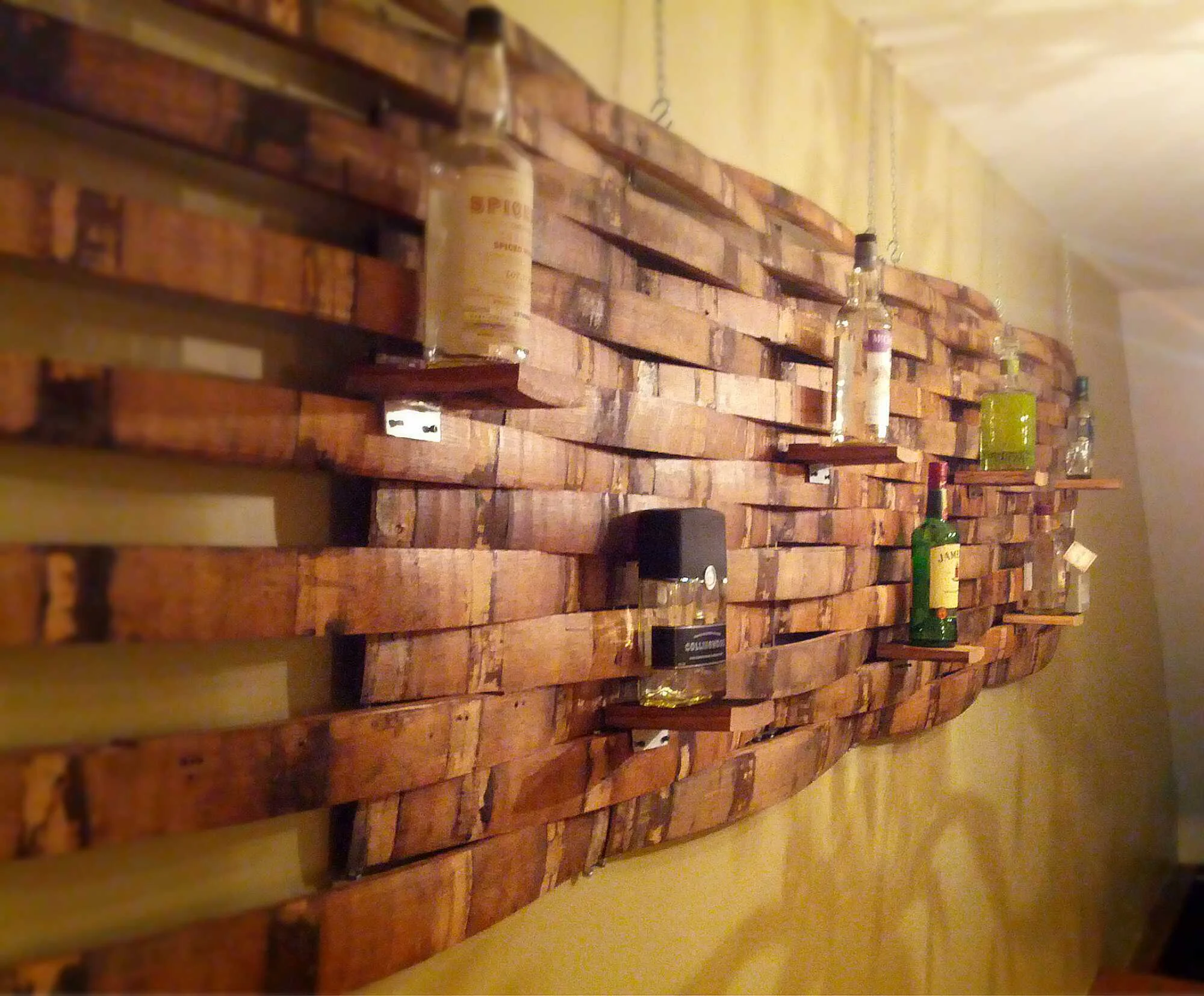 whiskey liquor wine barrel cabinet