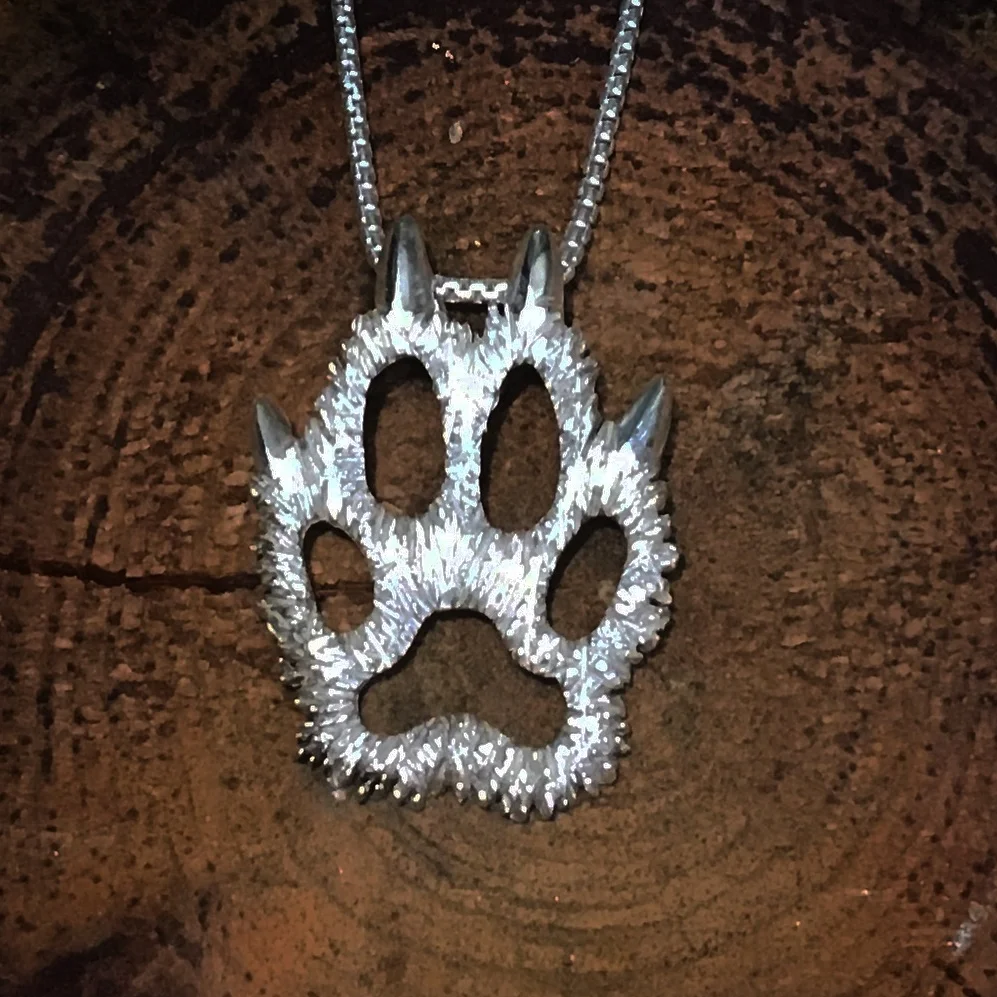 Wolf or Dog Paw Pendant