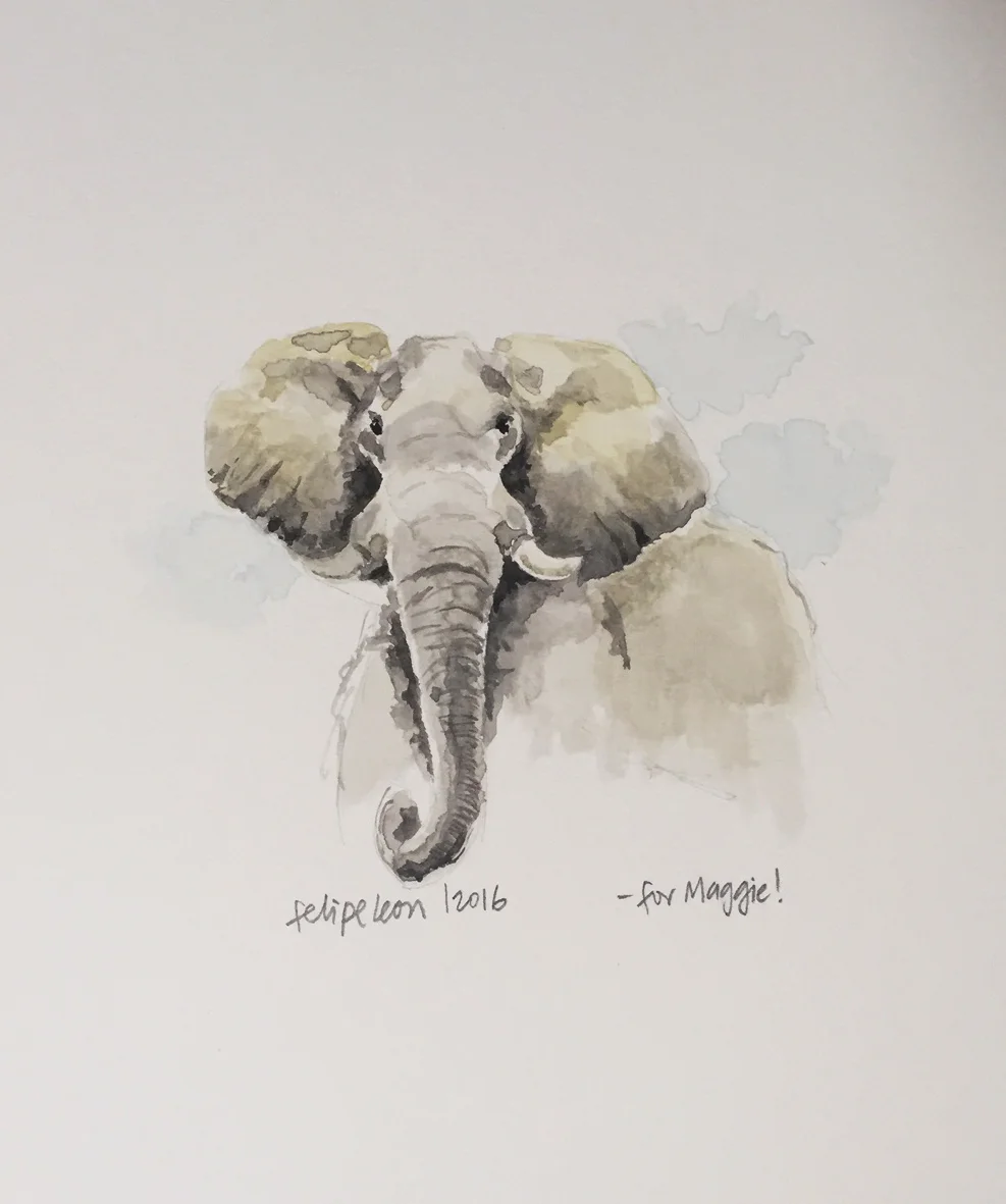 Watercolor - Elephant