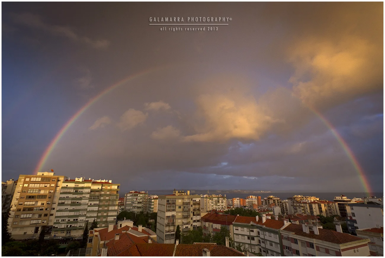 Double Rainbow at Sunset