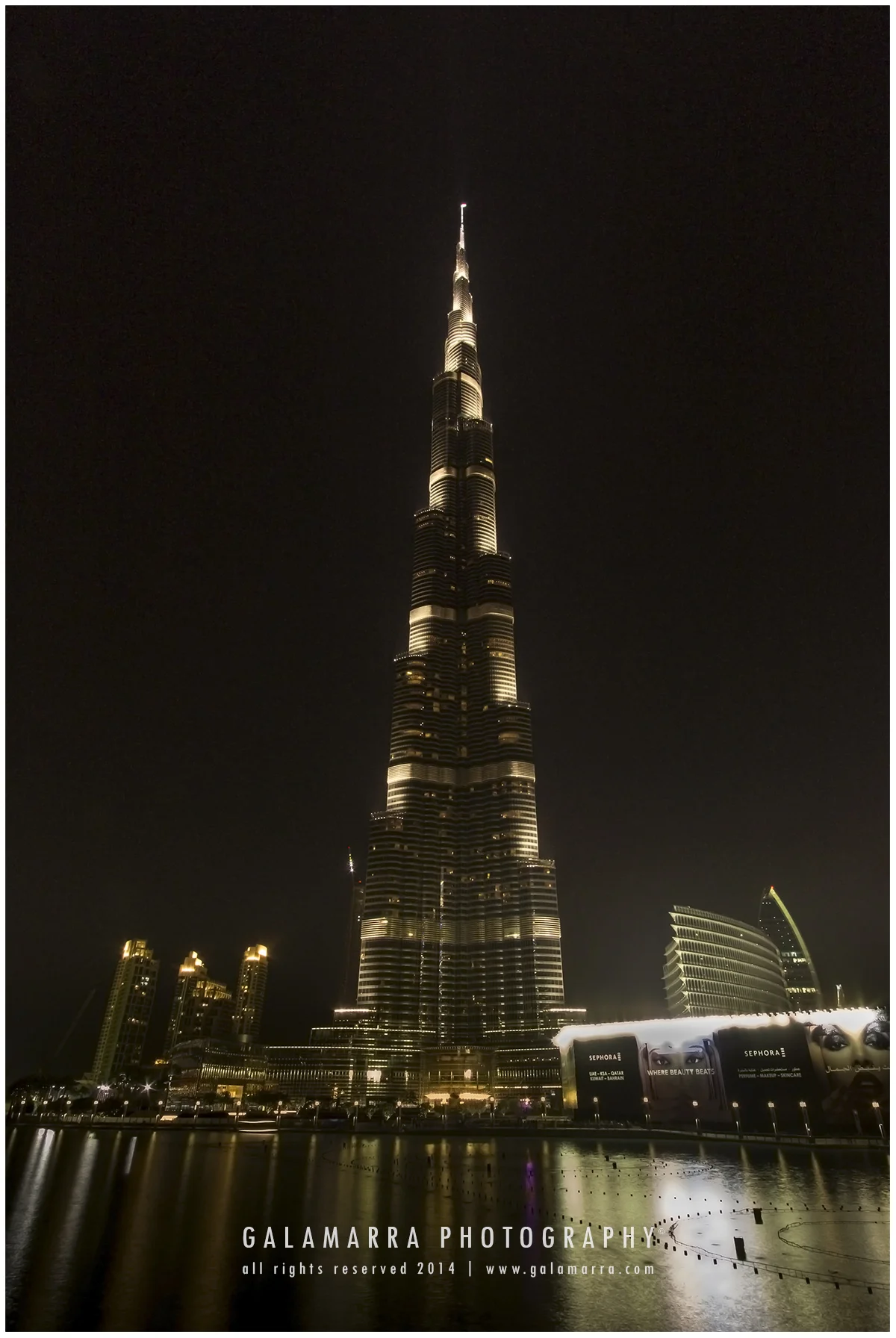 The tallest: by night