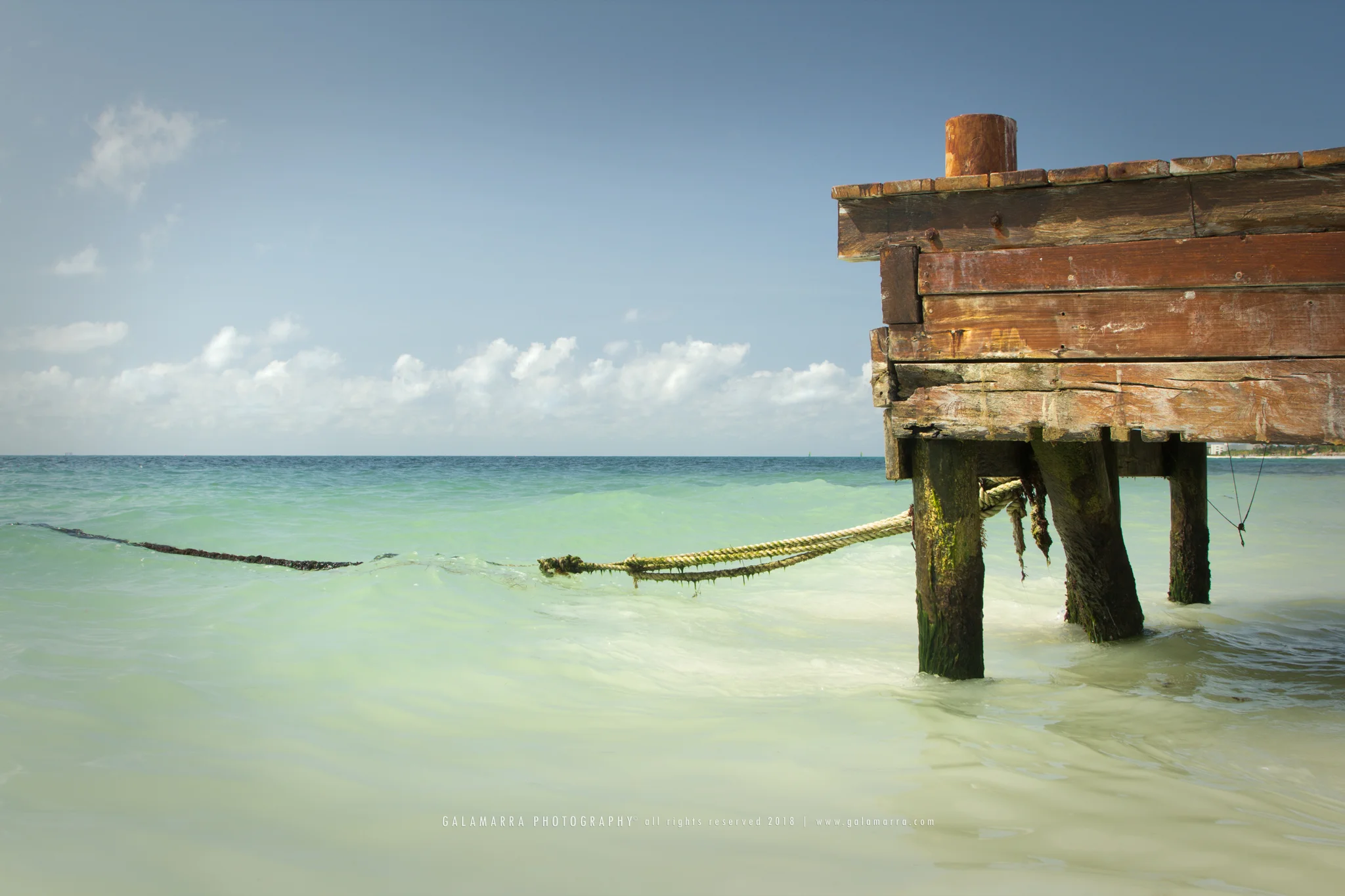 Old pier on ancient paradise