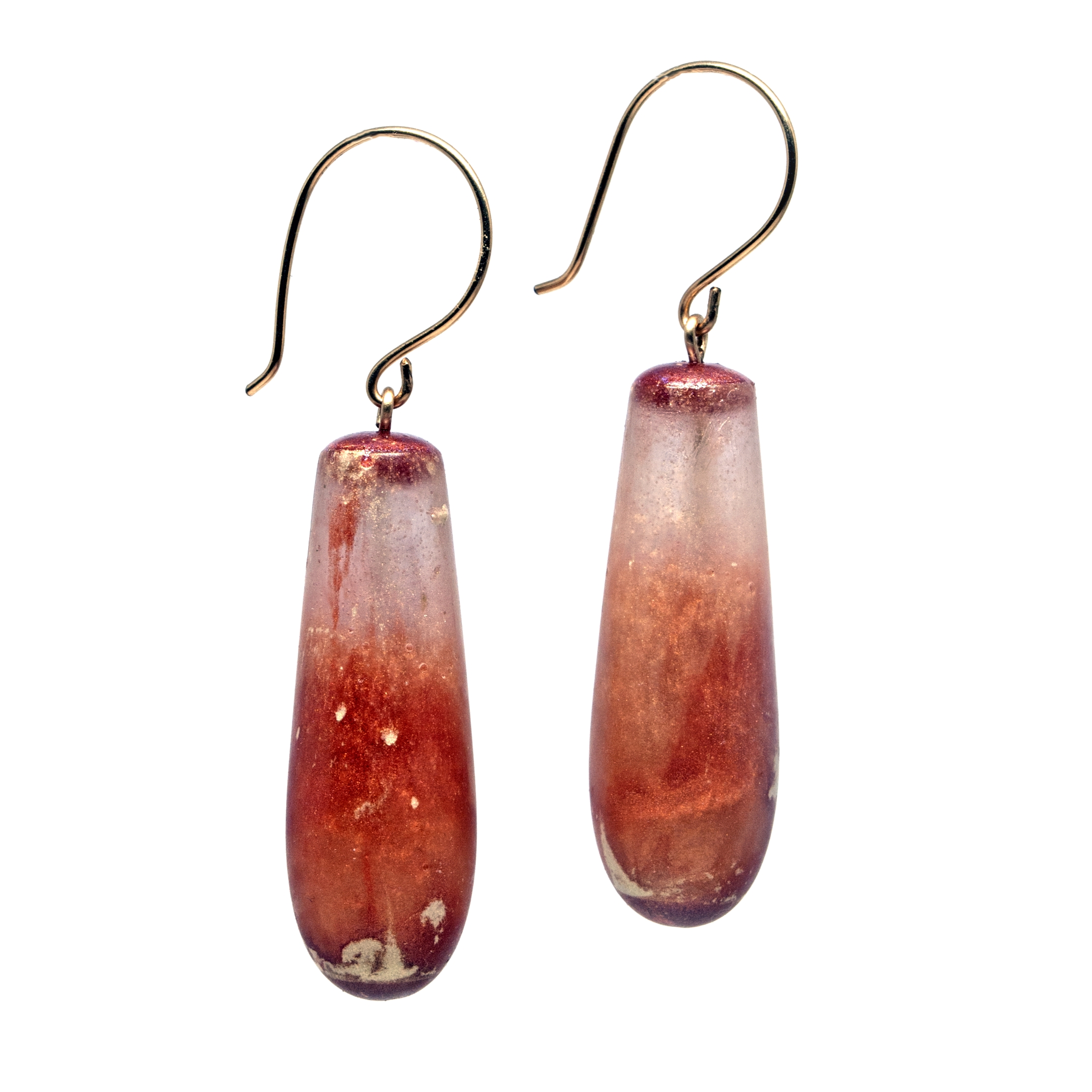 Cast Epoxy Resin Drop Earrings