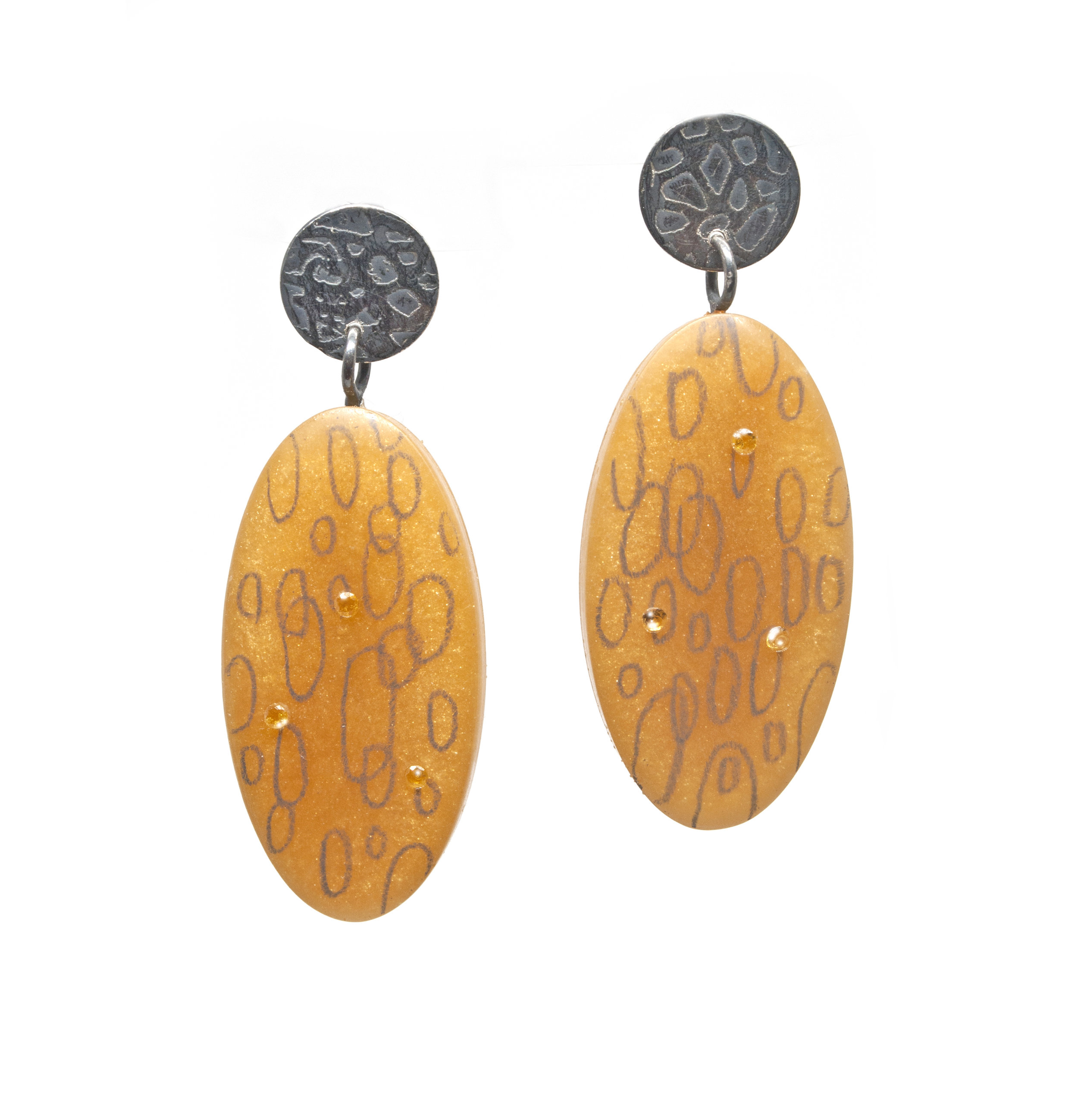 Resin Butterscotch Earrings