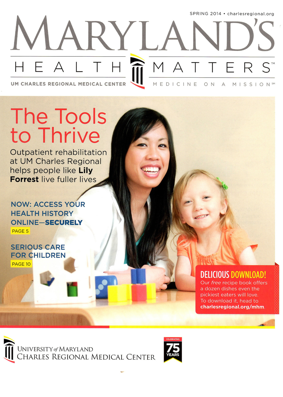 Cover photo for Maryland's Health Matters magazine.