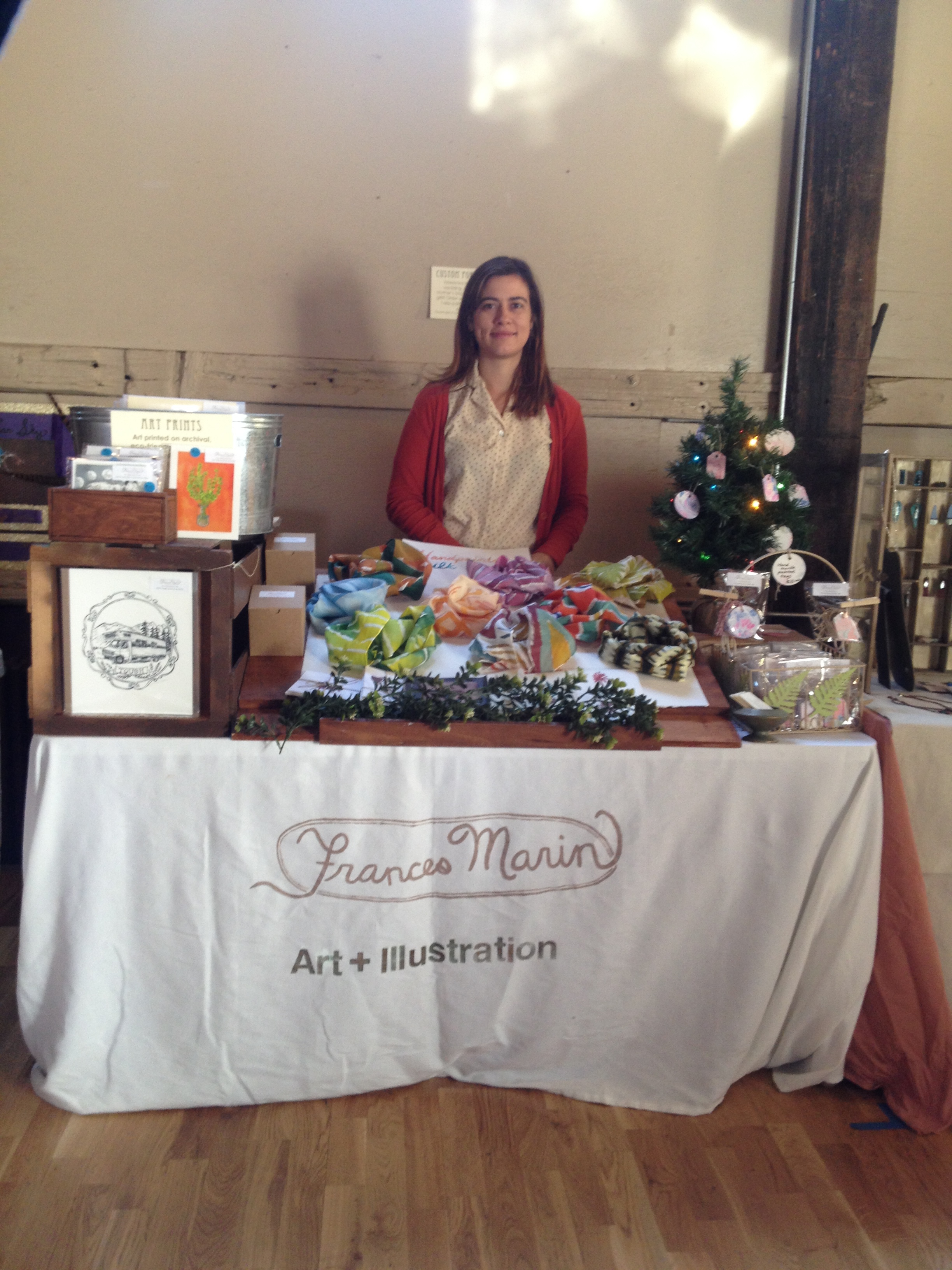 Here's my booth setup at the Nevada City Craft Fair.