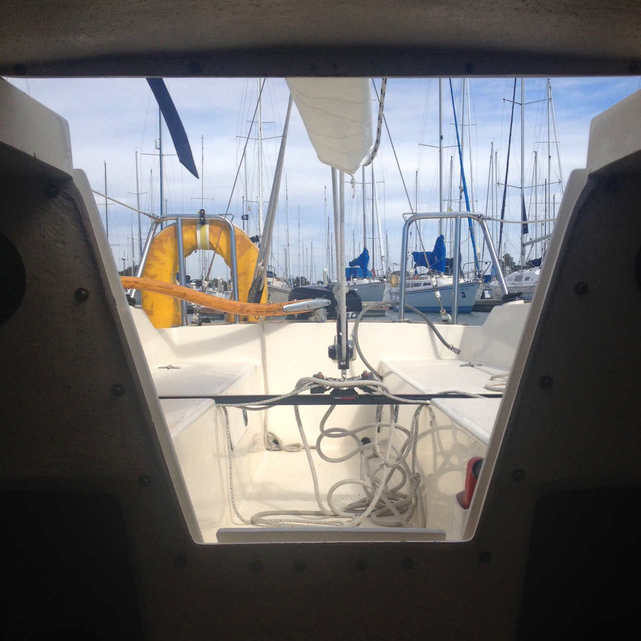 The view from below deck.