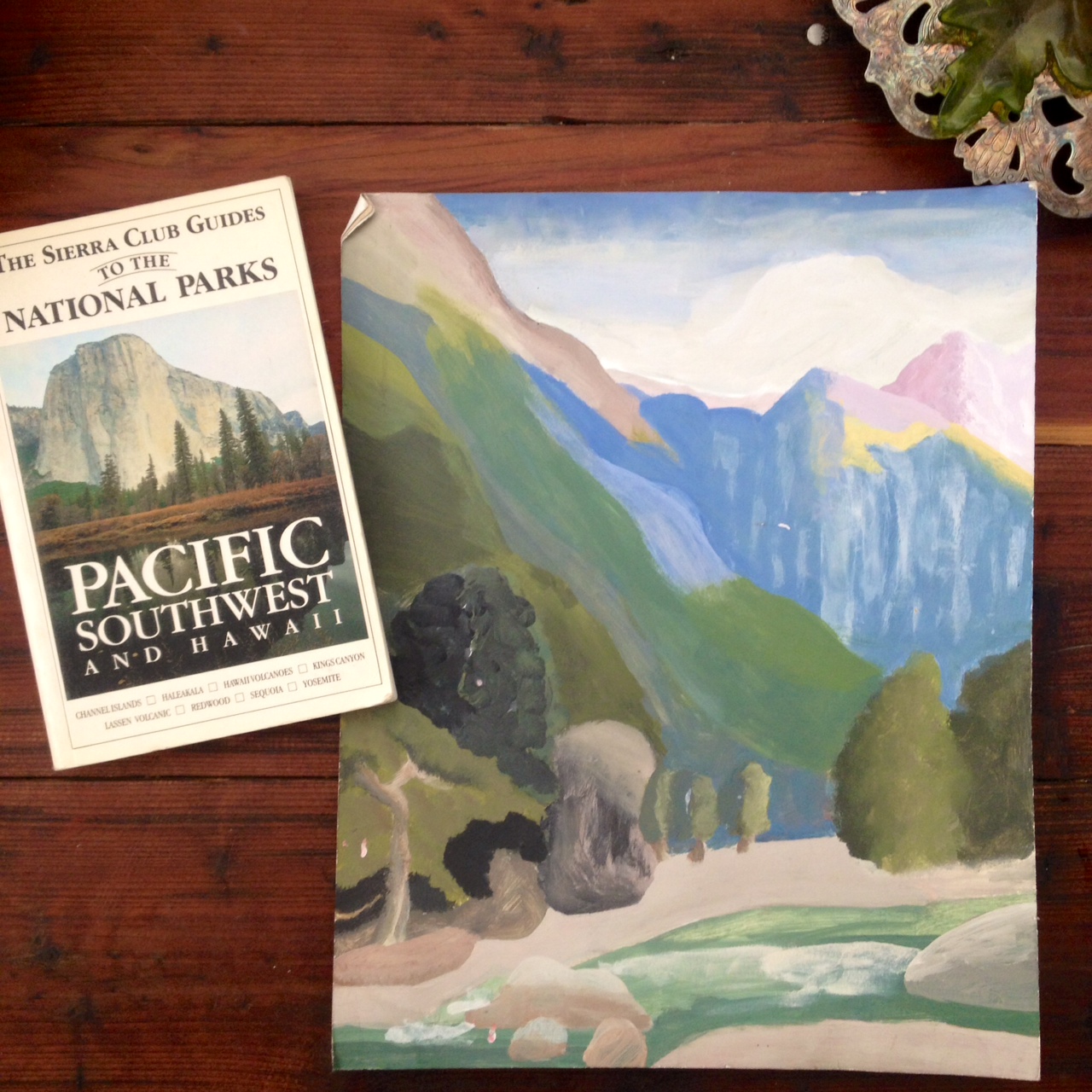An old book and a painting from when I was a kid.