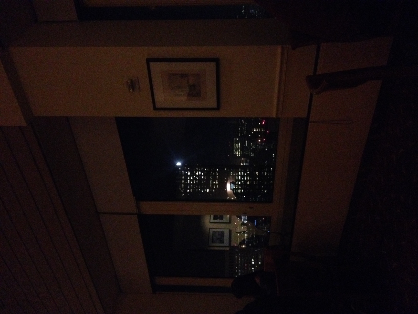 View of the moon from Top of the Mark