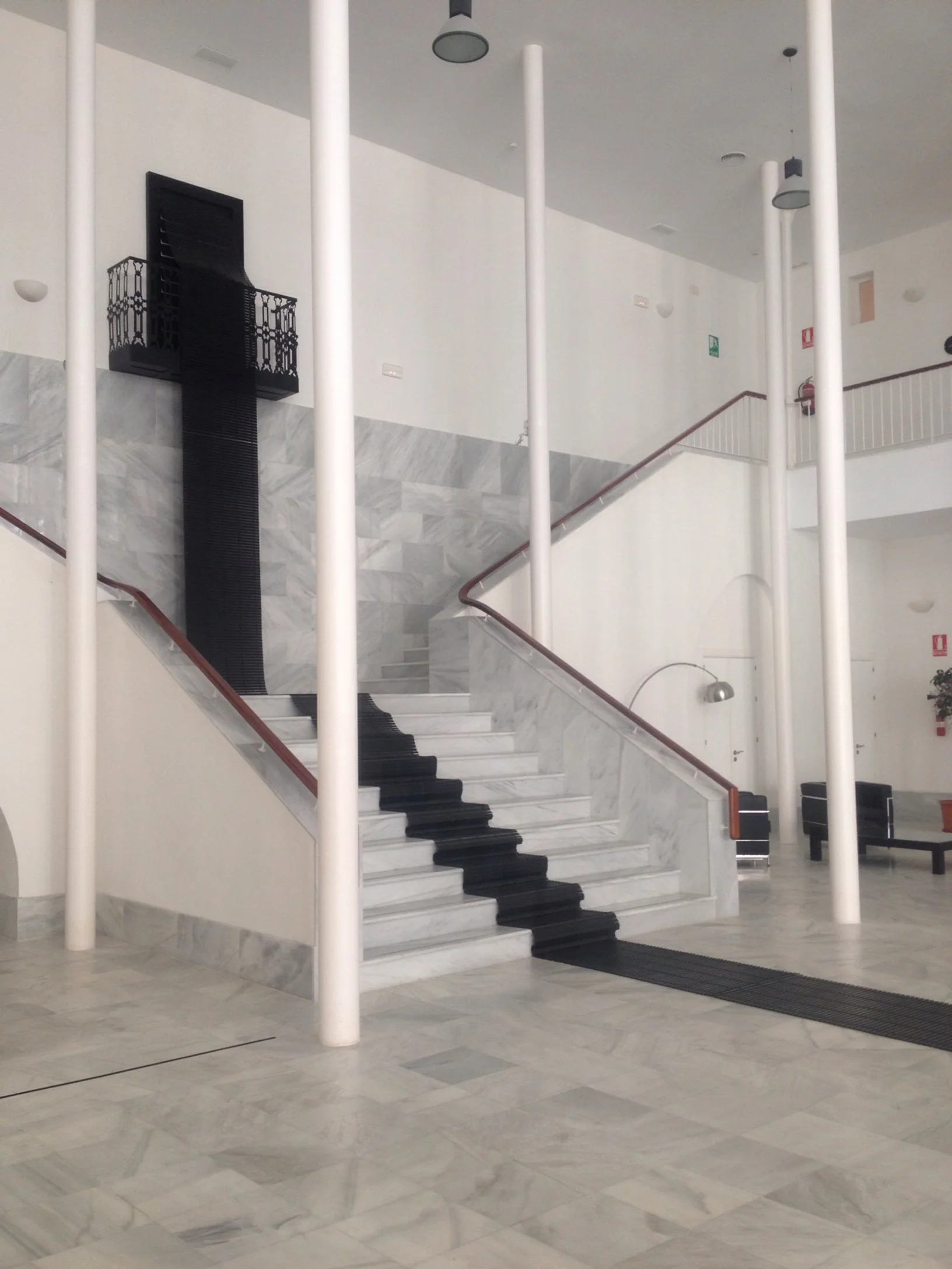 The grand stairwell at ECCO.