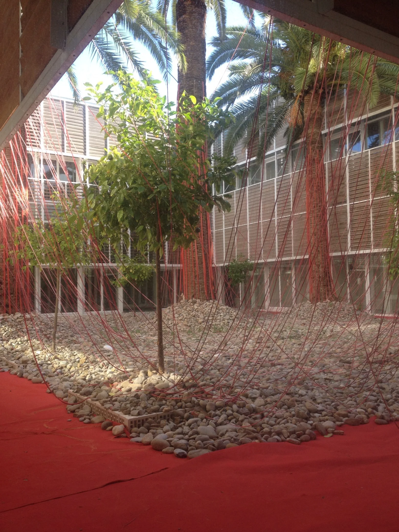 An installation in the atrium at ECCO.