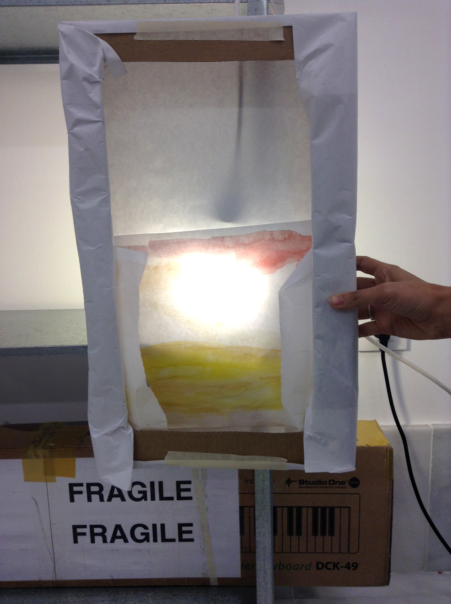 A mock-up for a lightbox.