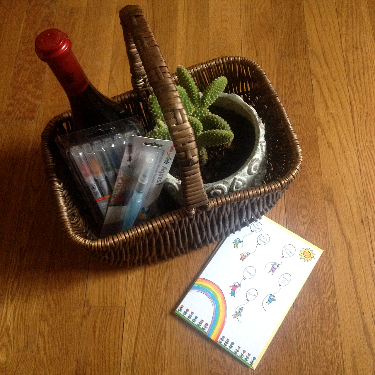 A basket recently found on my doorstep delivered from a good friend 