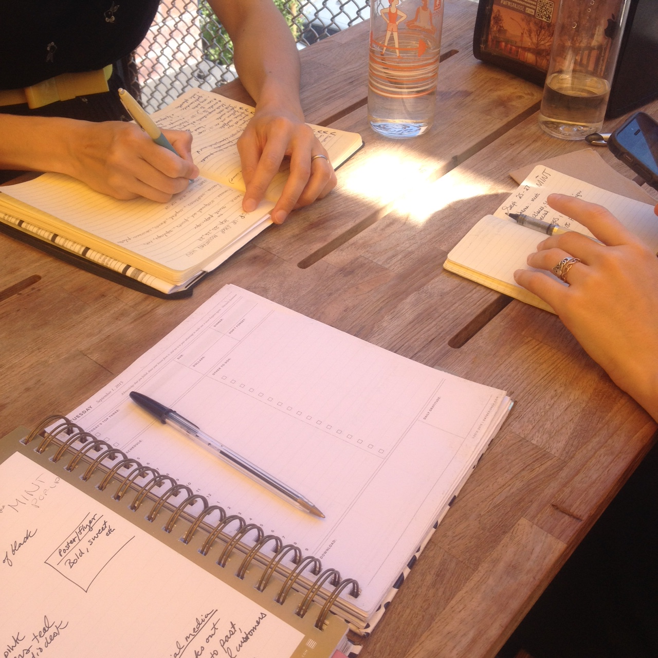 Writing up our plans for the September pop-up