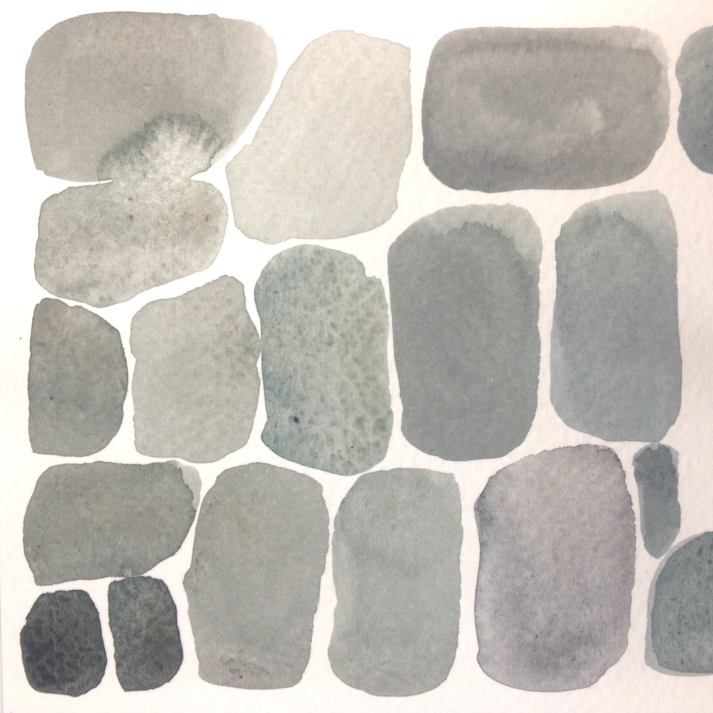 The stone sketch that inspired the life-sized fireplace installation
