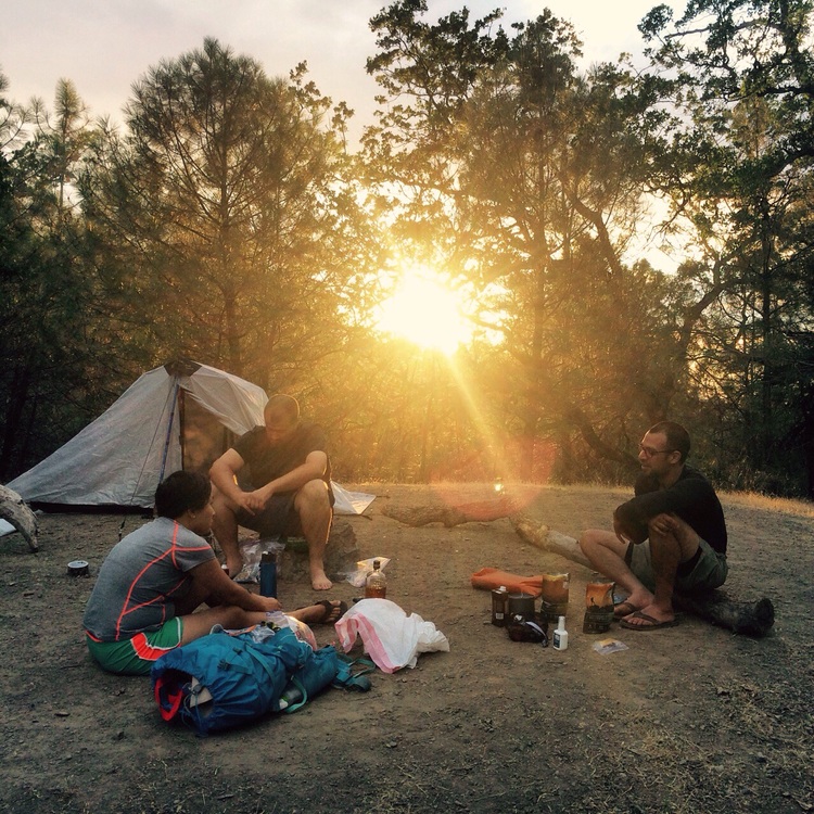 Sunset at Maggie's Half Acre in the Ohlone Wilderness. We were so tired here. 