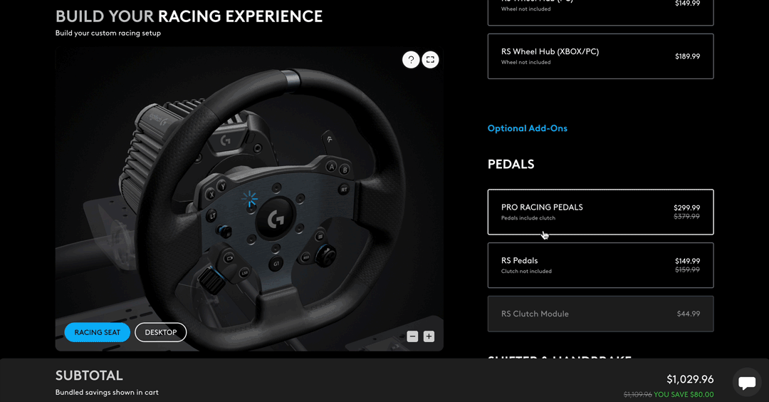 Logitech G Sim Racing Configurator