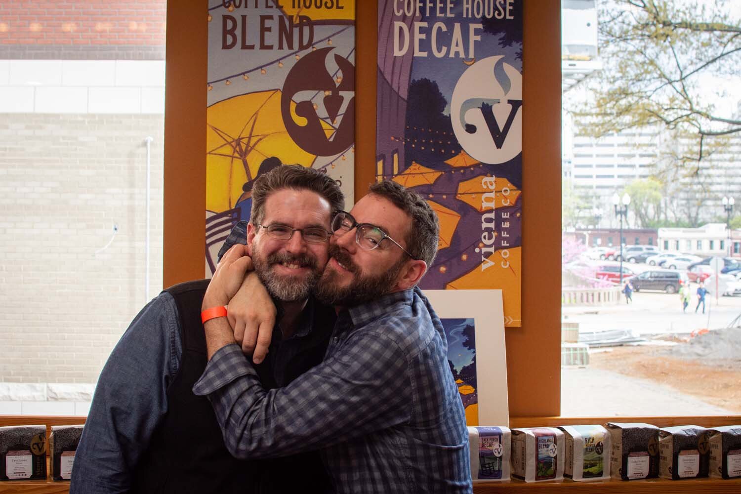 Philip Hatter and brother Sean Hatter, artist for the new blend labels. 