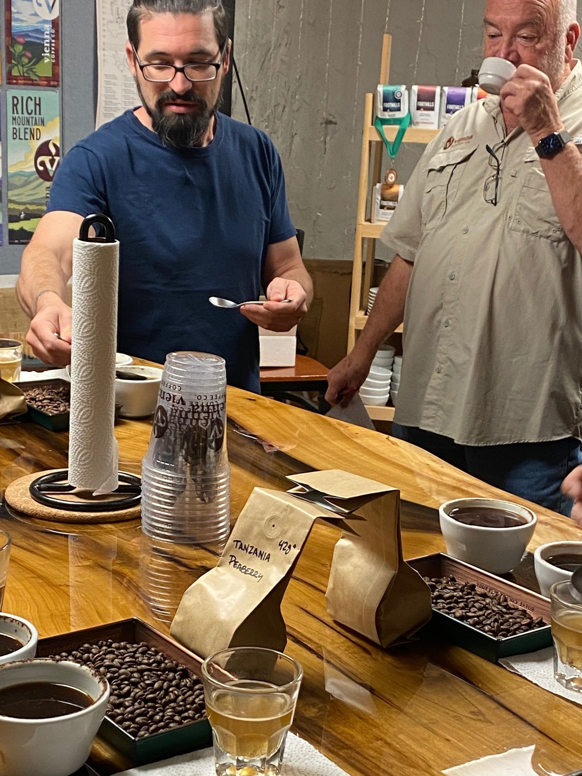 Cupping Tanzanian Peaberry at VCC