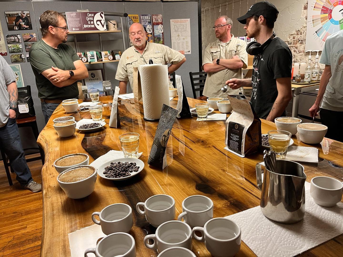 Coffee cuppings for quality control
