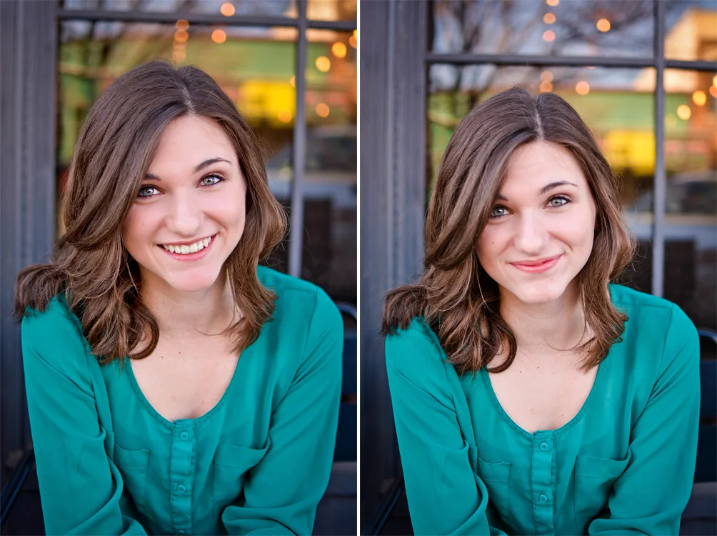 We met up in downtown Edmond. It has some great little coffee shops, alleys, and brick walls- great for portraits. 