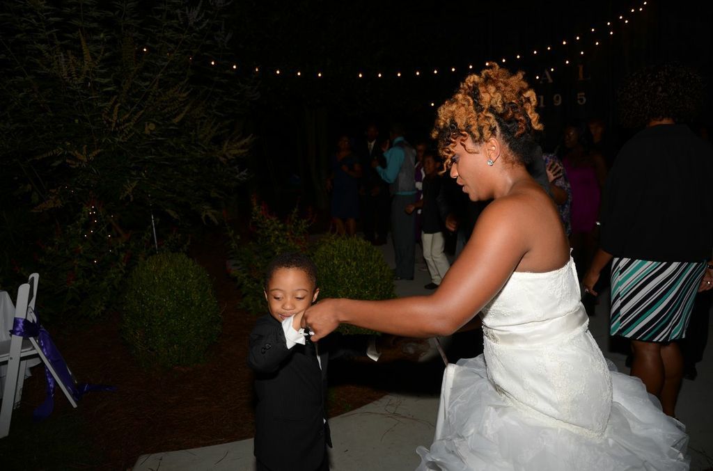 The brides little cousin who I overheard saying, he was suppose to marry Alyssa! Too precious!
